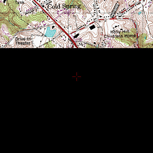 Topographic Map of City of Cold Spring, KY
