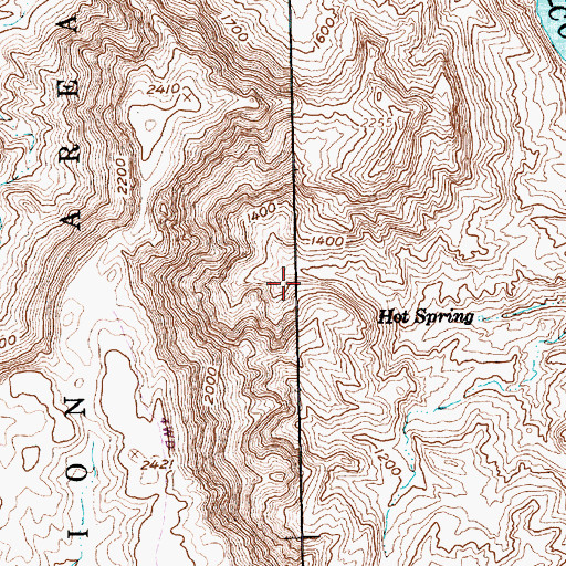 Topographic Map of Lone Rock, AZ