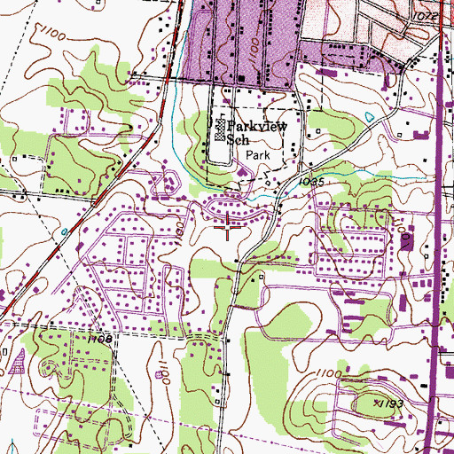 Topographic Map of City of Cookeville, TN