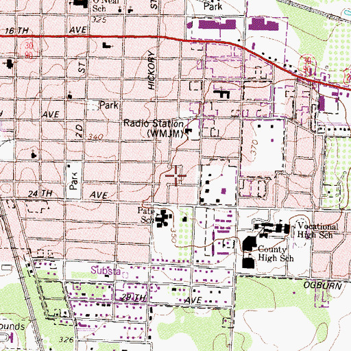 Topographic Map of City of Cordele, GA