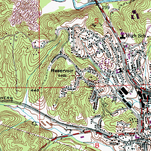 Topographic Map of City of Cordova, AL