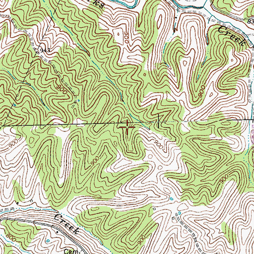 Topographic Map of City of Corinth, KY