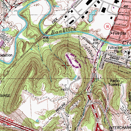 Topographic Map of City of Covington, KY