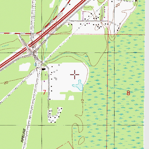 Topographic Map of City of Creola, AL