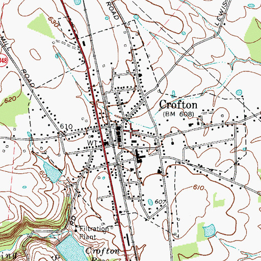 Topographic Map of City of Crofton, KY
