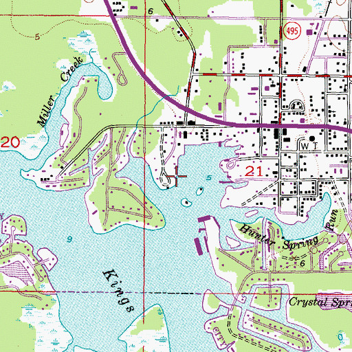 Topographic Map of City of Crystal River, FL