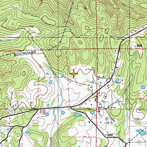 Topographic Map of City of Cushman, AR