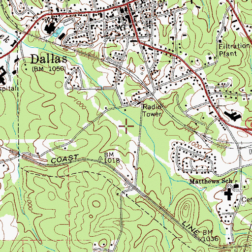 Topographic Map of City of Dallas, GA