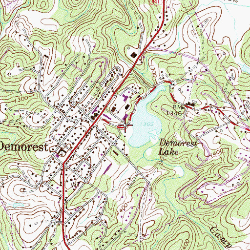 Topographic Map of City of Demorest, GA