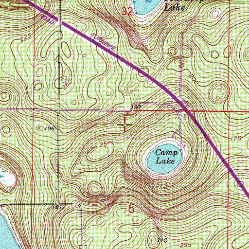 Topographic Map of City of Minneola, FL