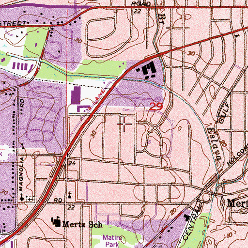 Topographic Map of City of Mobile, AL