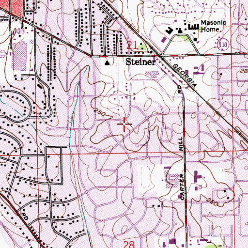 Topographic Map of City of Montgomery, AL
