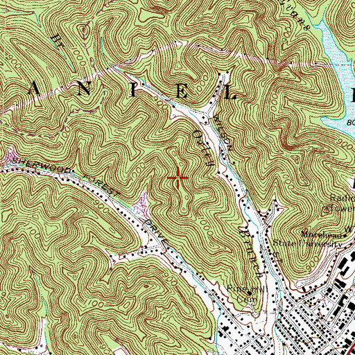 Topographic Map of City of Morehead, KY
