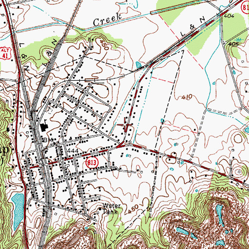 Topographic Map of City of Mortons Gap, KY