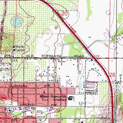Topographic Map of City of Mount Dora, FL