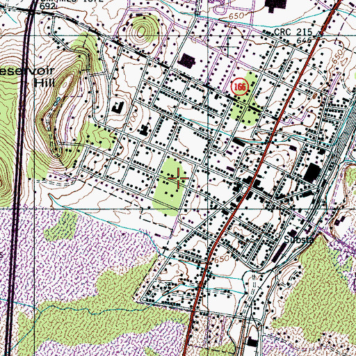 Topographic Map of City of Mount Pleasant, TN