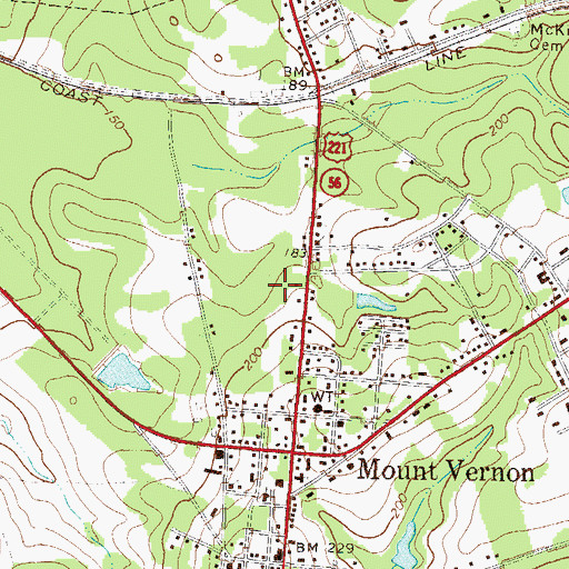 Topographic Map of City of Mount Vernon, GA