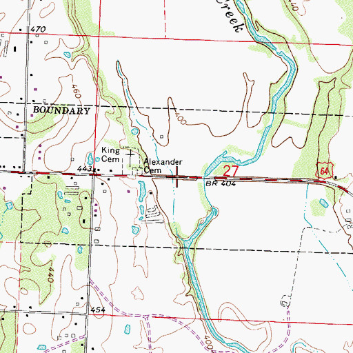 Topographic Map of City of Mulberry, AR