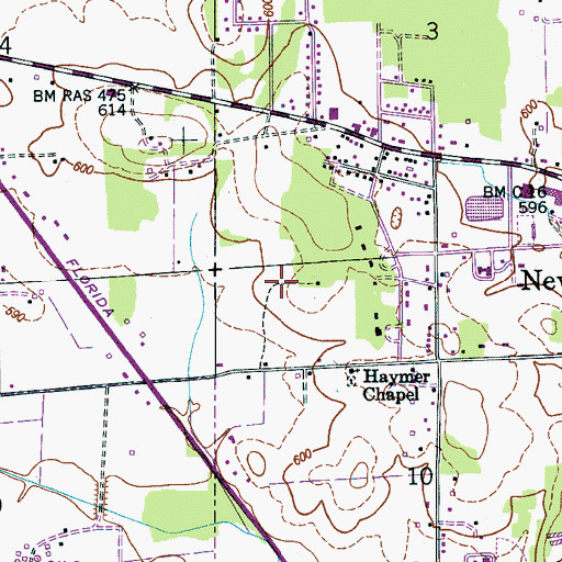 Topographic Map of City of New Hope, AL