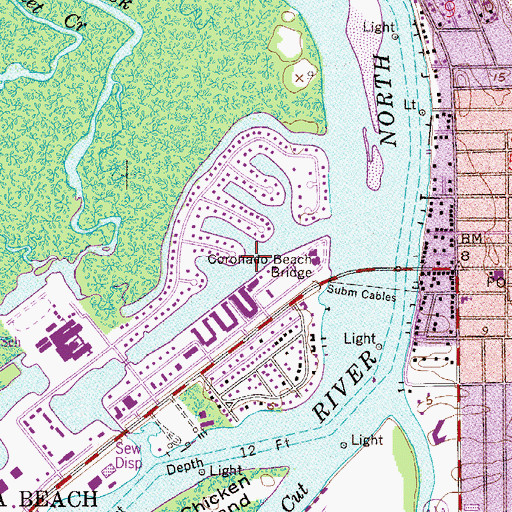 Topographic Map of City of New Smyrna Beach, FL