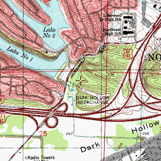Topographic Map of City of North Little Rock, AR