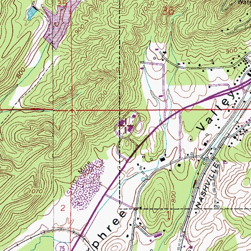 Topographic Map of City of Oneonta, AL