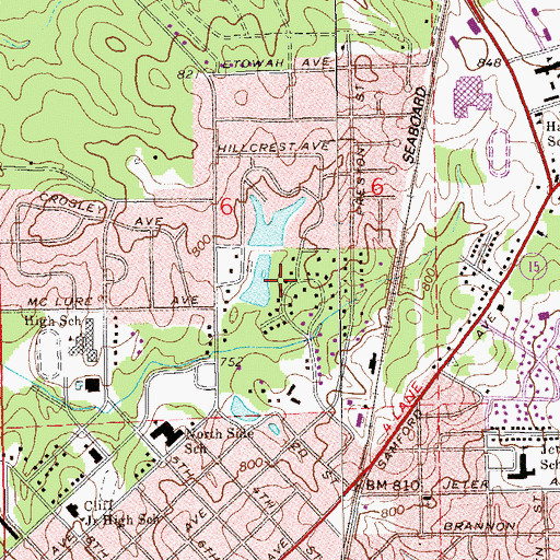 Topographic Map of City of Opelika, AL