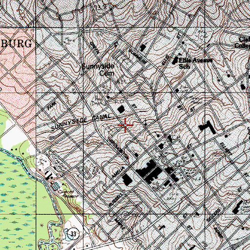 Topographic Map of City of Orangeburg, SC