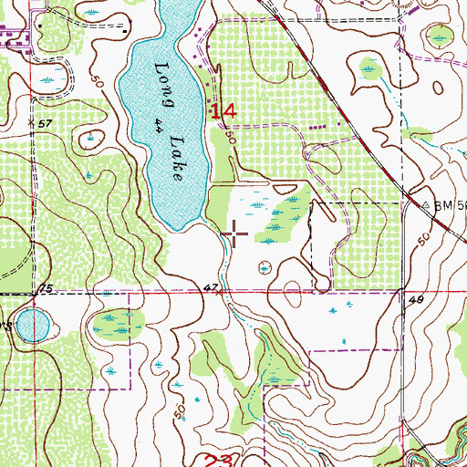 Topographic Map of City of Oviedo, FL