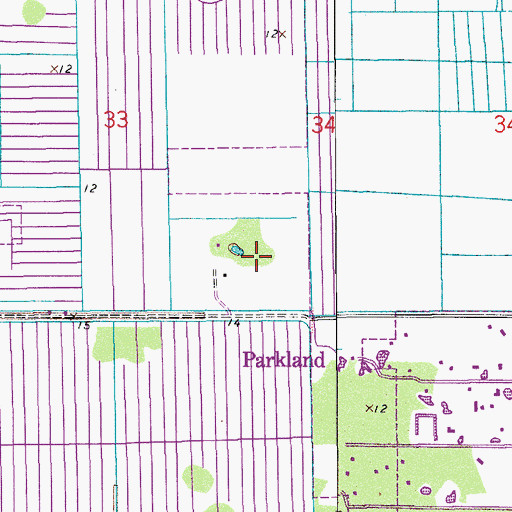 Topographic Map of City of Parkland, FL