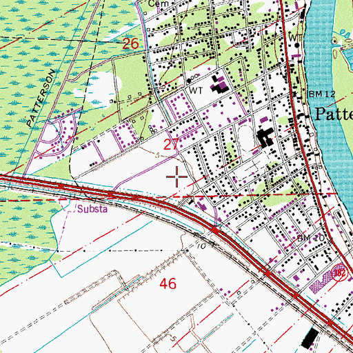 Topographic Map of City of Patterson, LA