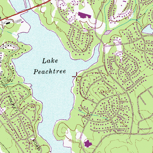 Topographic Map of City of Peachtree City, GA