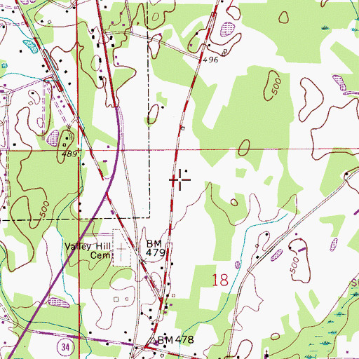 Topographic Map of City of Pell City, AL