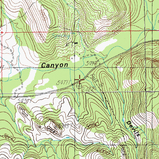 Topographic Map of Camp Rucker (historical), AZ