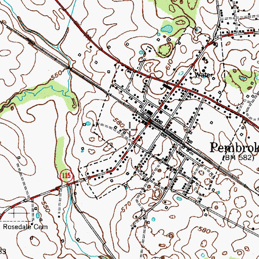Topographic Map of City of Pembroke, KY