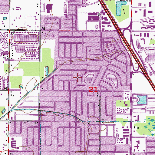 Topographic Map of City of Pinellas Park, FL