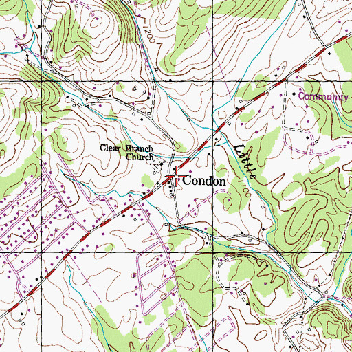 Topographic Map of City of Plainview, TN