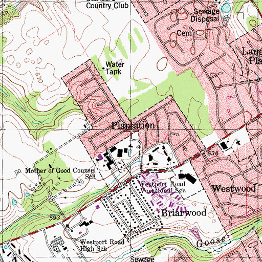 Topographic Map of City of Plantation, KY
