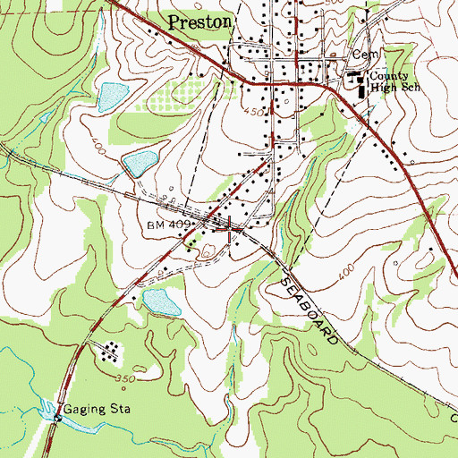Topographic Map of City of Preston (historical), GA