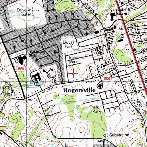 Topographic Map of City of Radcliff, KY