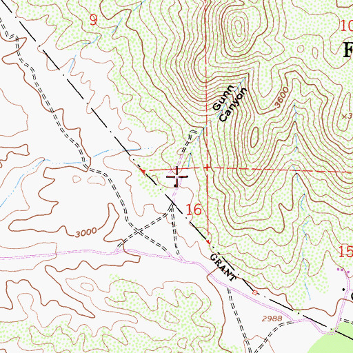 Topographic Map of Chamberlain Ranch, CA