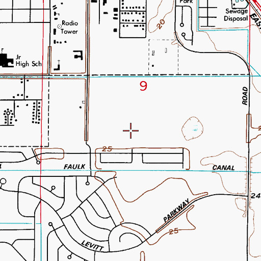 Topographic Map of City of Rockledge, FL