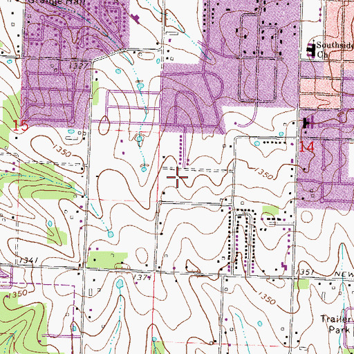 Topographic Map of City of Rogers, AR