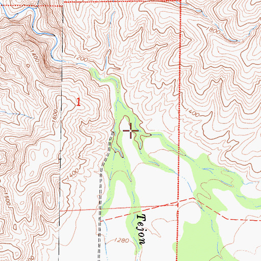 Topographic Map of Chanac Creek, CA