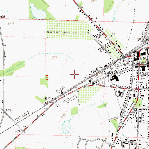 Topographic Map of City of Headland, AL