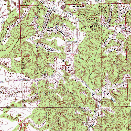 Topographic Map of City of Helena-West Helena, AR