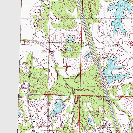 Topographic Map of City of Hernando, MS