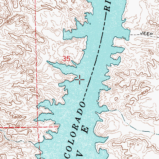 Topographic Map of Two Rocks, AZ