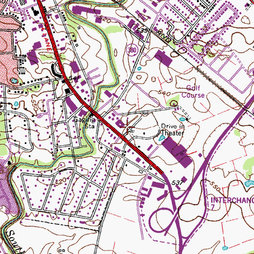Topographic Map of City of Hopkinsville, KY