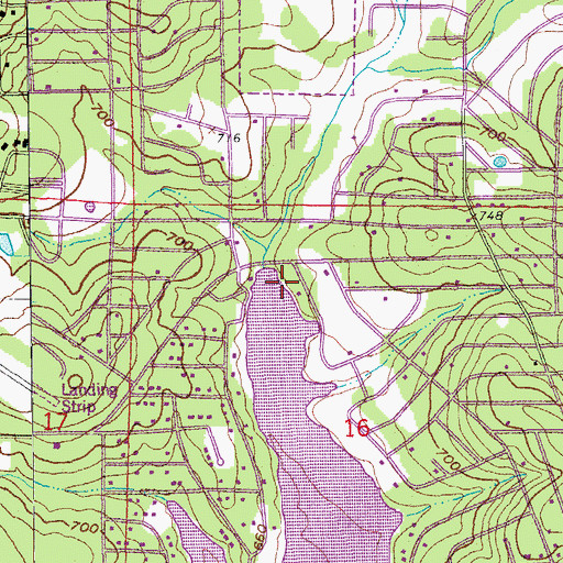 Topographic Map of City of Horseshoe Bend, AR